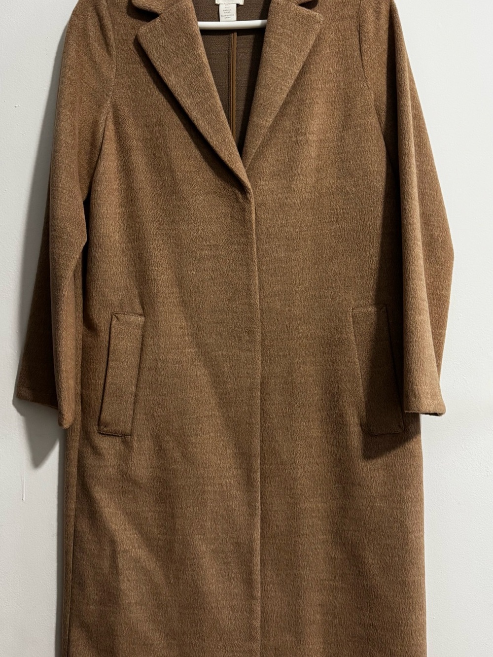 H&M Camel Brown Single-Breasted Trench Coat